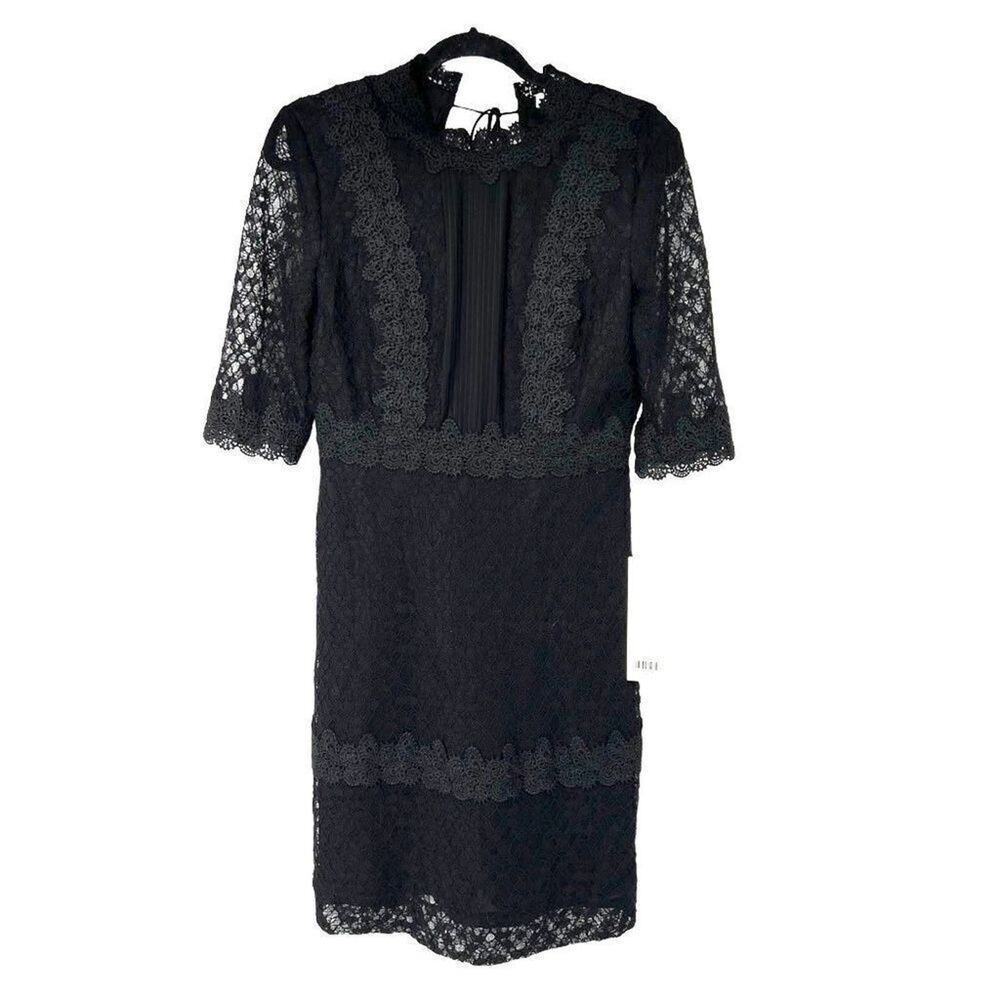 Etcetera Dora‎ Black Lace 3/4 Sleeve Dress